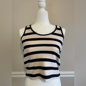 MADEWELL Tank Top Striped Women's Sz XS Cotton Navy White Nautical Sailor Beach